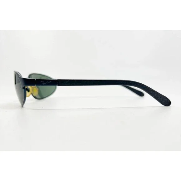 Ray-Ban RB 3107 W3167 Sunglasses Men Oval Dark Blue Green Lens Made in Italy